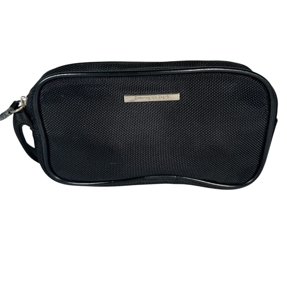 Ermenegildo Zegna Black Toiletry Bag.